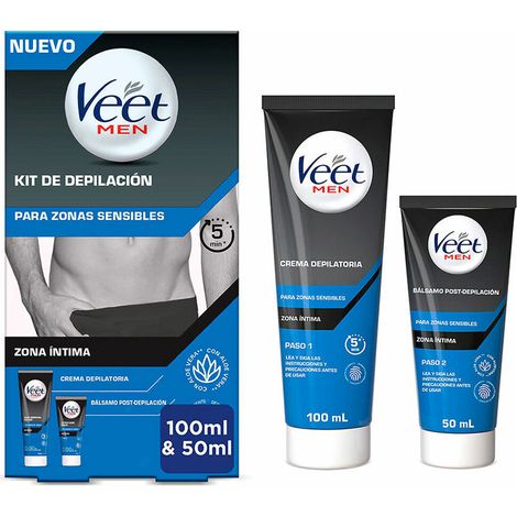 Veet Total Pro Intim-Haarentfernungscreme 100 ml + Balsam 50 ml