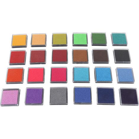 Tampon lavable 24 couleurs pour activités créatives enfants, scrapbooking et loisirs DIY (1/5)