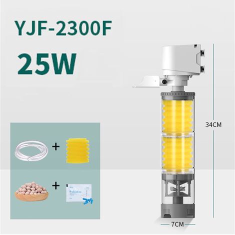 Filtre Aquarium - Circulation Trois-en-Un - Purification Eau et Oxygénation Intégrées - Silencieux - Pour Aquarium Domestique - 1 Pièce (1/3)