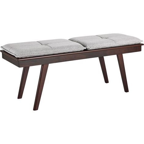 Bench EXTON Fabric Dark Brown/ Grey