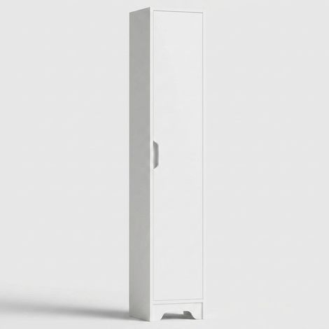 Platzsparender Mehrzweckschrank mit Tür und Regalböden Myaku - Weiß (1/4)