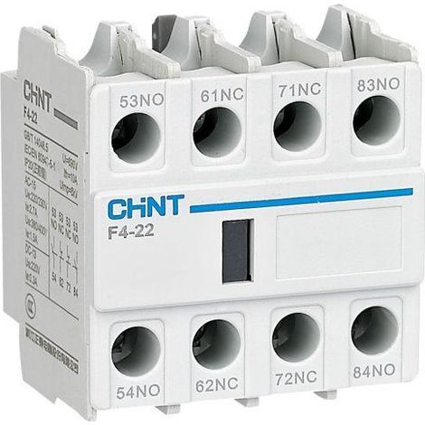 Contatto ausiliario chint 6a 2 nc + 2 no grigio - 439520