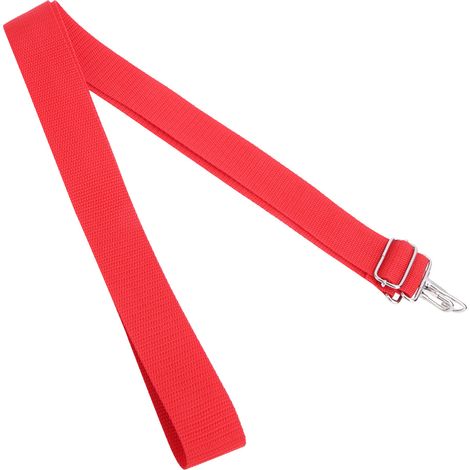 Sangle de tambour africain réglable en polyester et nylon WG02, rouge, avec crochet métallique (1/5)