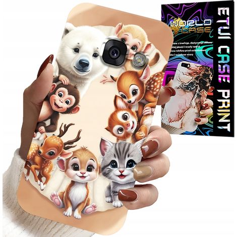 Custodia per Samsung A5 2017 - retro per bambini con animali della foresta (1/5)