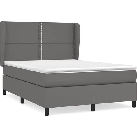 Maison Exclusive - Boxspringbett mit Matratze Grau 140x200 cm Kun (1/5)