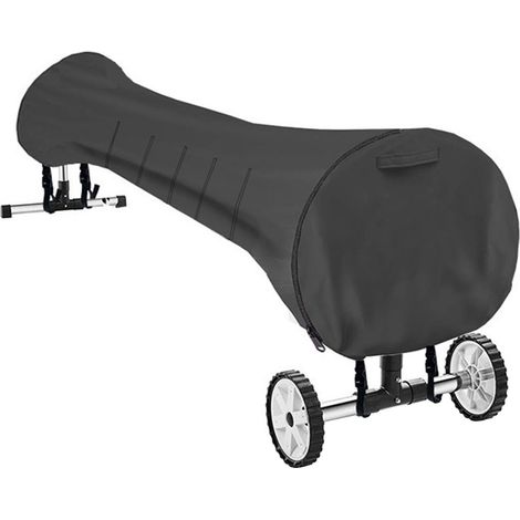 Bâche solaire imperméable en tissu Oxford 210D, noire, 5,5 m (18 pi), enveloppante, pour piscine extérieure