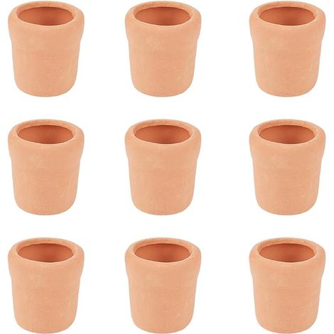 10 Miniature Terracotta Pots Brown Saddle Ideal for Succulent Plants Fairy Gardens DIY Projects Office Decoration Window Sill Children's Bedrooms Wedding Gifts (1/5)