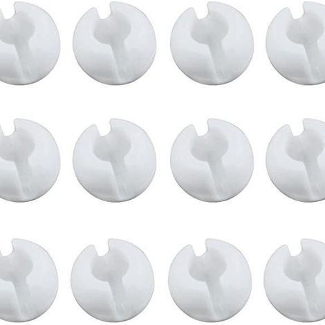 Boucle de butée blanche, boucle de positionnement en plastique pour stores enrouleurs et stores vénitiens, verrou à perle pour cordon de traction (20 pièces) (1/5)