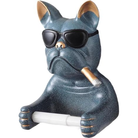 Porte-papier toilette en forme de chien, distributeur mouchoirs (1/5)