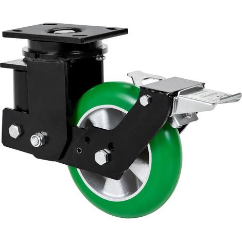 rueda giratora placa fr.10hlsbfn160-auagb suspension poliur.verd.bolas balona (1/2)