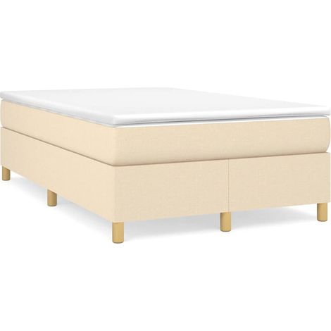 Maison Exclusive - Boxspringbettgestell Creme 120x200 cm Stoff (1/5)