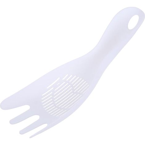 Rice Washer - PP Rice Spoon with Hanging Hole - for Rice and Beans Washing - 20 cm - White (1/2)
