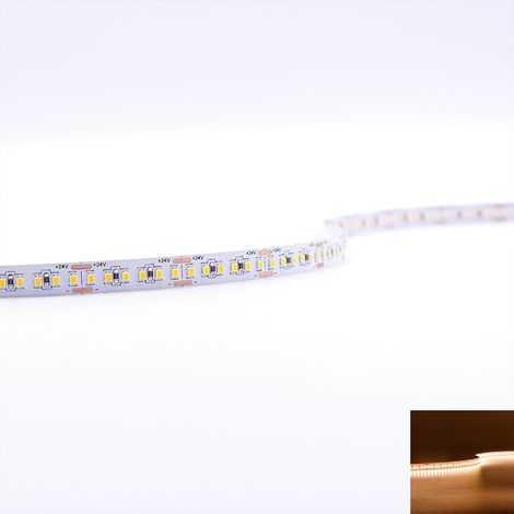 Strip 24V CRI90 LED Streifen 5M 12W/m 240LED/m 8mm - Lichtfarbe: Super Warmweiß 2700K - Schutzart: IP20 (1/5)