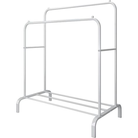 210962 Portemanteau multifonction à double tringle avec étagère de rangement (1/5)