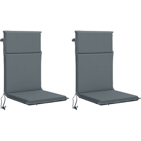 High Back Chair Cushion GEMERT 2 pcs 100% Polyester Blue vidaXL (1/5)