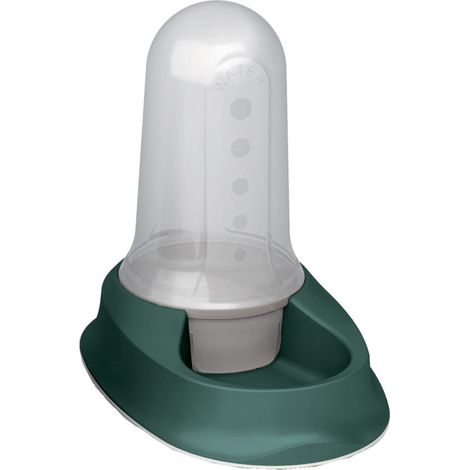Distributeur mixte 3.5 litres eau ou croquettes vert antidérapant pour chien - Stefanplast (1/2)