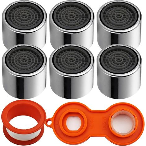 6 Pieces Aerator Tap M22 Aerator Water Saving Removable Cleaning Filter Water Saver Tap Nozzle for Bathroom and Kitchen (1/5)