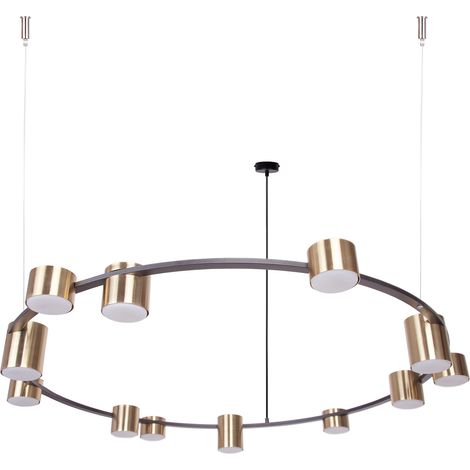 Suspension moderne noire/or 12 spots GX53 Ø112 Sigma (1/2)