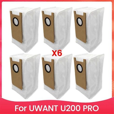 Lot de 6 sacs à poussière pour robot aspirateur et laveur U200 Pro, accessoires pour sacs à poussière, pièces détachées-AquaForge (1/5)