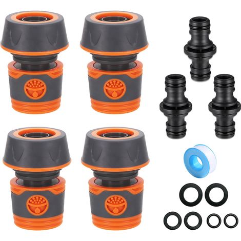 7 Pièces Connecteur Tuyau Arrosage, raccord Rapide Tuyau 1/2 Raccord Rapide Tuyau Arrosage Extension Rapide du Tuyau Kit (B) (1/5)