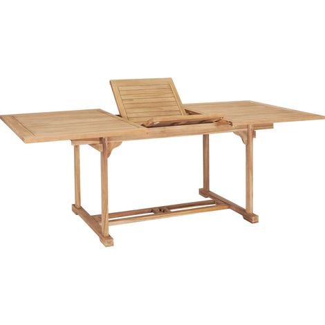 Garten-Ausziehtisch 150-200x100x75 cm Massivholz Teak