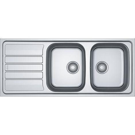 Évier à encastrer inox dekor FLL 621 2 cuves 1 égouttoir 1160 x 500 mm - FRANKE FRANCE S.A.S (1/2)