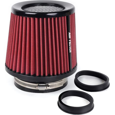Modified car air filter, 76 mm intake opening, mushroom shape, 76 mm, purple, 1 piece