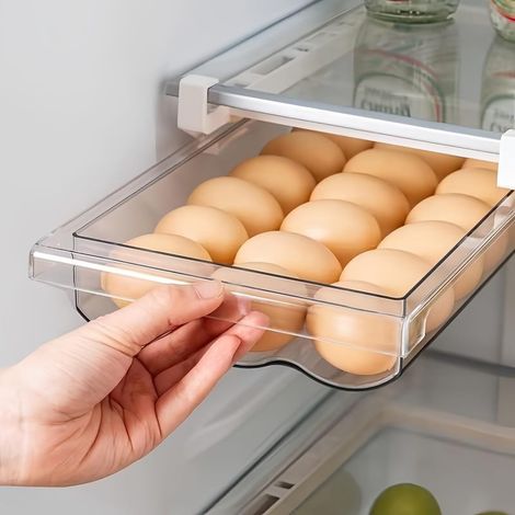 Boîte à Œufs Transparente Type Tiroir – Pour Réfrigérateur – Gain de Place et Visibilité (1/5)