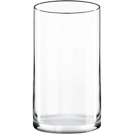Vase cylindrique en verre pour compositions florales, décoration intérieure, style simple, 25 x 15 x 15 cm, 1 pièce (1/5)