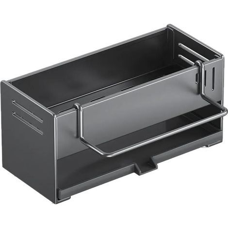 Porte Eponge Evier Cuisine, Organisateur Evier Cuisine, Acier au Carbone Porte éponge, Rangement Eponge Cuisine Porte Éponge Évier avec Plateau D'égouttage Amovible (1/4)