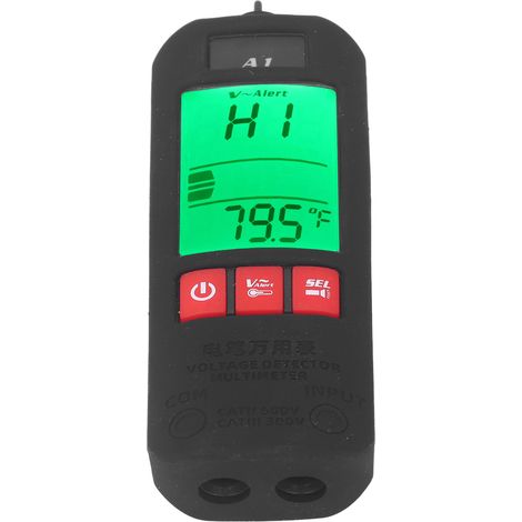 Testeur numérique BSIDE A1 multimetre automatique anti-combustion pour identification fil phase et neutre, boîtier cuir noir, pile non incluse (1/5)