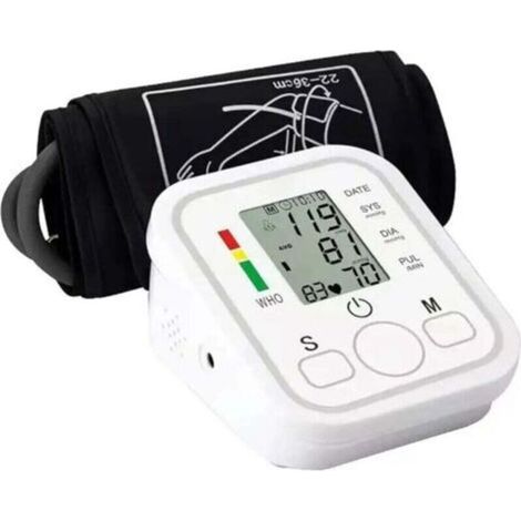 Tensiomètre avec brassard pour le haut du bras - Moniteur de fréquence cardiaque et d'hypertension pour un usage domestique - Moniteur de pression artérielle avec écran LCD (1/4)