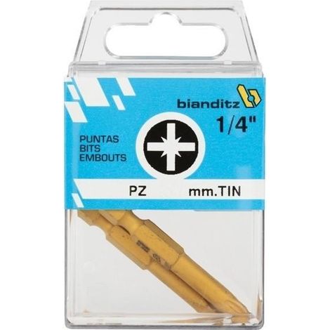 DUVER blister 2u punta pz-1 ti 1-50 , El blister 2u punta PZ-1 TI 1-50 de Wiha es ideal para trabajos de atornillado, incluye dos unidades de puntas de alta