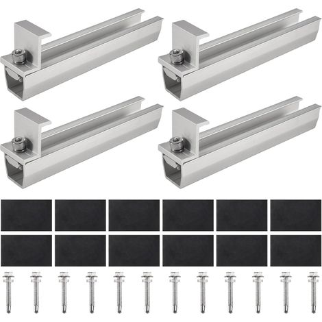 Support de Panneau Solaire, Rail de Panneau photovoltaïque, Module de Fixation de Panneau Solaire avec Centre pour Toit trapézoïdal, 30 mm (1/5)