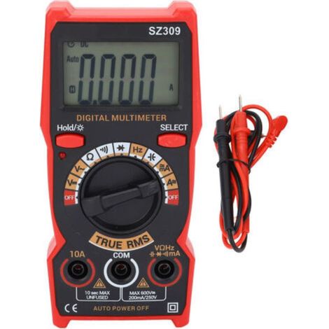 Multimètre numérique, testeur de tension de batterie automobile, kit de test CC/CA, voltmètre, ampèremètre, outil électrique intelligent SZ309 (1/5)