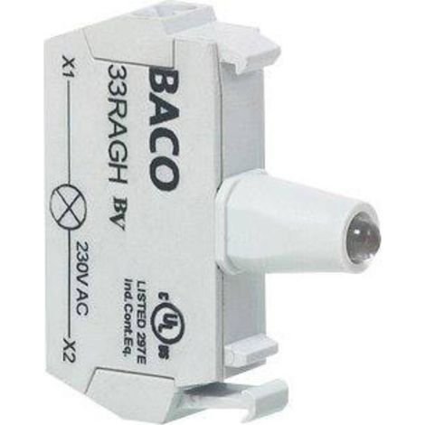Lámpara baco 33ragh led verde 230 V AC