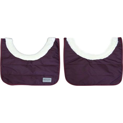 Unica, Bordeaux Beige: Pferde Schulterschutz Pferde Knebel Modell mit weichem Felleinsatz (1/4)