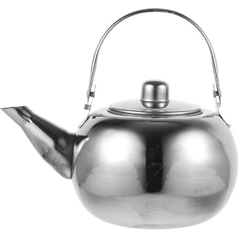 Dickwandiger, isolierter Edelstahl-Teekessel, Thermoskanne für Küche, Restaurant, Hotel (Silber, 1 l)-181418cm (1/4)