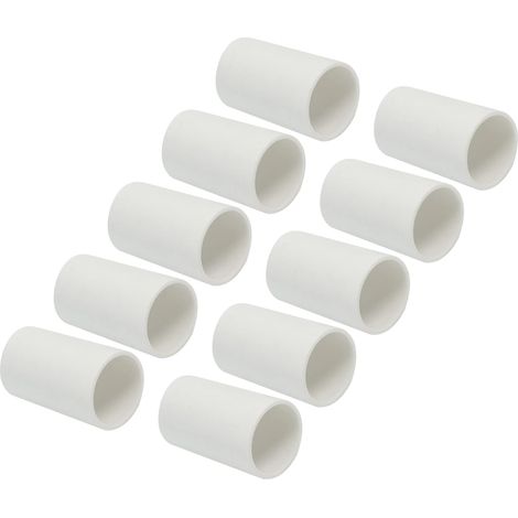 20mm Intérieur Diamètre PVC Tuyau Connecteurs x 10 PCS Droit Tuyau Raccords pour Bâtiment Irrigation Plomberie Installation, [Blanc] (1/5)
