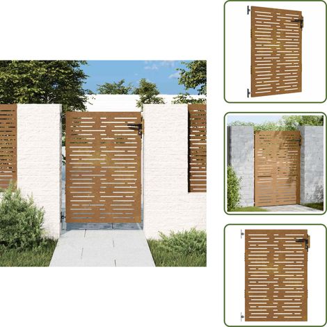 Puerta de patio - vidaXL Puerta de jardín acero corten diseño cuadrado 85x125 cm - Puerta de jardín cuadrada