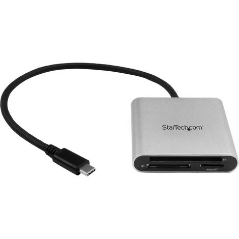 StarTech.com FCREADU3C lettore di schede USB 3.2 Gen 1 (3.1 Gen 1) Type-C Nero, Argento (1/4)