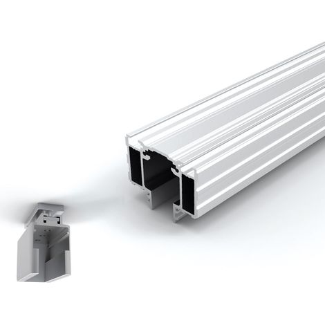 Guide plafond invisible 2m – Rail de porte coulissante pour portes jusqu'à 100 kg – Finition primer pour peinture – Installation simplifiée – Argenta (1/10)