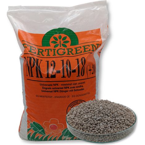 Fertigreen® Engrais universel 12-10-18 Engrais de jardin 25 kg Engrais pour gazon Engrais pour fleurs (1/5)