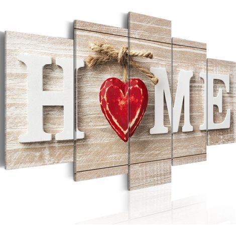 Tableau Imprimé "Home : House of Love" 50 x 100 cm (1/2)