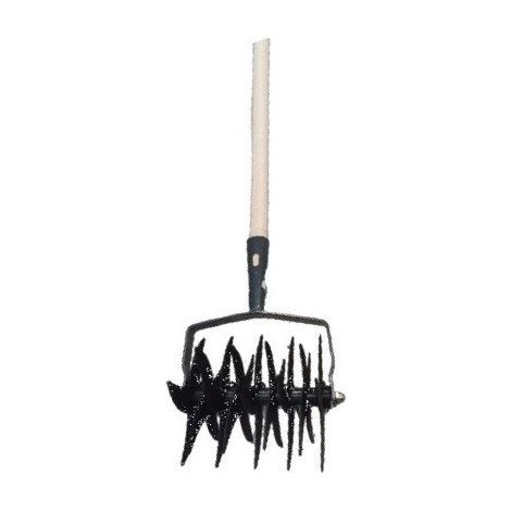 Outil pour gazon wolf-garten lawn cultivator design étoile manche bois 160 cm