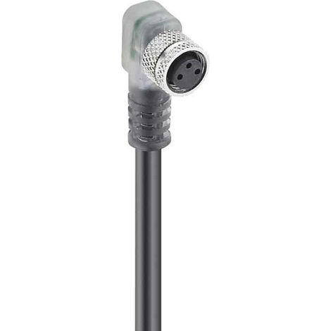 Lumberg Automation Kupplung mit Schraubverbindung LED gewinkelt 3pol. M8 5m RKMWV/LED A3-224/5m