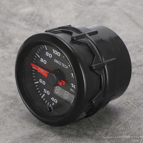 Manomètre de température d'huile automobile de 52 mm (2 pouces) avec aiguille, affichage de la température d'huile par LED à 7 couleurs et capteur (1/5)