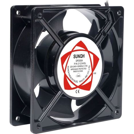 Ventilateur axial pour bote de cheminée Insérable Haute température Pales en métal Silencieux Universel 120 x 120 x 38 mm