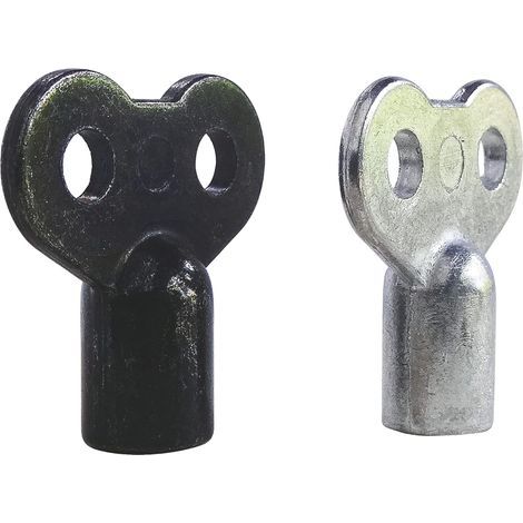 Square Metal Bleed Valve Keys 4 and 5 mm for Radiators, Plumbing and Heating Accessory (1/2)