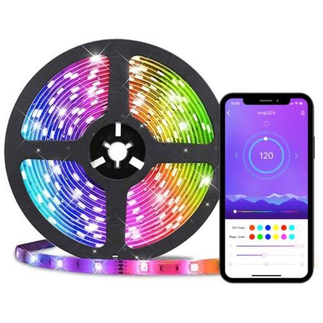 Pair - Bande lumineuse LED pour éclairage de fond TV avec contrôle par application smartphone et alimentation USB, 5 V (1/5)
